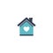 house love icon. vector symbol on white