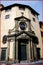 A house in Lucca, Tuscany, Italy with the original facade and entrance door