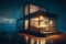 House made of shipping containers. Created with Generative AI technology