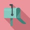 House mailbox icon, flat style