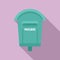 House mailbox icon, flat style