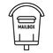 House mailbox icon, outline style