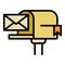 House mailbox icon, outline style