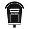 House mailbox icon, simple style