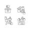 House maintenance linear icons set