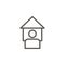 House, manager, property vector icon. Simple element illustration from UI concept. House, manager, property vector icon. Real