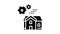 house mechanical gears glyph icon animation
