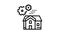 house mechanical gears line icon animation