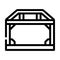 house metallic frame construction line icon vector illustration
