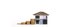 House Model and coins . Housing Real Estate concept. home business idea