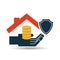 house money insurance concept design graphic