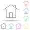 House multi color set icon. Simple thin line, outline vector of web icons for ui and ux, website or mobile application