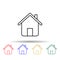 house multi color style icon. Simple thin line, outline vector of web icons for ui and ux, website or mobile application