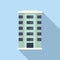 House multistory building icon flat vector. Floor city gym