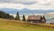 House near Yasinya village. Carpathian mountains.