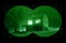 House during night through night vision