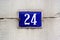 House Number 24 sign