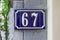 House number sixty seven 67