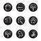 House object icon set