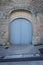 A House With Old Wooden Door, Blue Gate in the Street, Gordes, France
