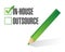 In-house outsource check mark illustration design