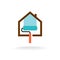 House paint service flat icon