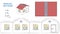 House Paper Model White Walls Red Roof Template