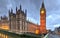 House of Parliament, dusk, London, England