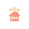 house payments icon on white, vector art