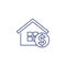 house payments, mortgage line icon on white