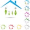 House and People, House, Real Estate, Logo