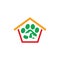 House pet shop care logo business
