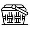 House picnic wicker icon, outline style