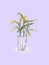 House Plant in pot. Decoration for room or office. Potted plant isolated on light background. Hand drawn Illustration.