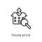 House price surveys icon. Trendy modern flat linear vector House