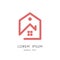 House price tag outline logo - real estate sale icon