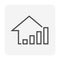 House price or value increase vector icon. 64x64 pixel.