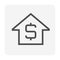 House price or value vector icon design. 48X48 pixel perfect and editable stroke