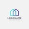 House property estate logo icon vector template