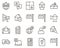 house, property, sale set vector icons. Real estate icon set. Simple Set of Real Estate Related Vector Line Icons. Contains such