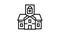 house protect line icon animation