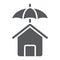 House protection glyph icon, Real estate and home