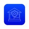 House protection icon blue vector