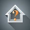 House, question abstract 3d icon. Business infographic.