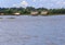 House raft floating in the lake