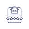 house rating line icon on white