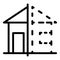 House reconstruction icon, outline style