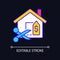 House for reduced price RGB color icon for dark theme