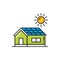 House renewable alternative energy solar batteries