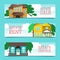 House rent banner, home selection, building project, real estate concept, flat style vector illustration. Housing